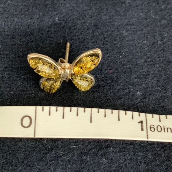 Genuine Baltic Amber Butterfly 🦋 Earrings - Picture 7 of 7